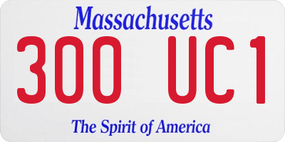 MA license plate 300UC1