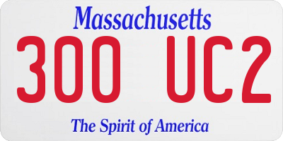 MA license plate 300UC2