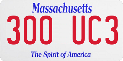 MA license plate 300UC3