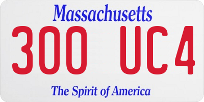 MA license plate 300UC4