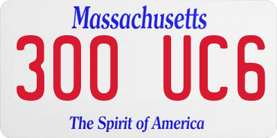 MA license plate 300UC6