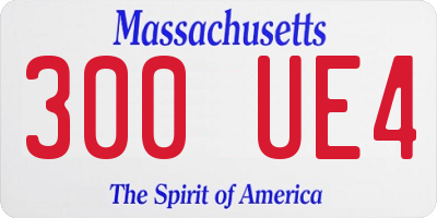 MA license plate 300UE4