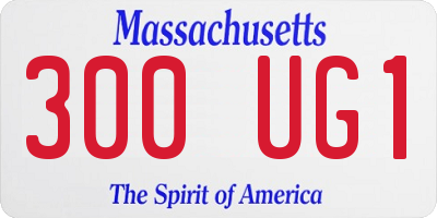 MA license plate 300UG1