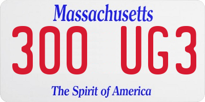 MA license plate 300UG3