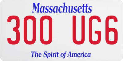 MA license plate 300UG6