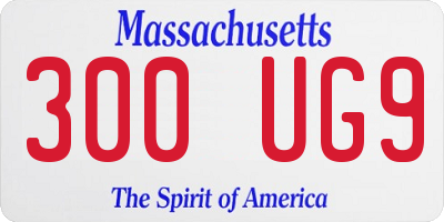 MA license plate 300UG9