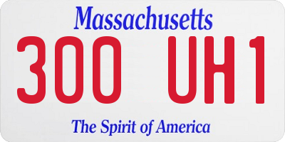 MA license plate 300UH1