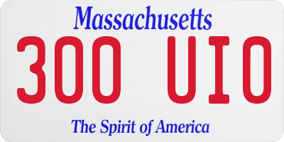 MA license plate 300UI0