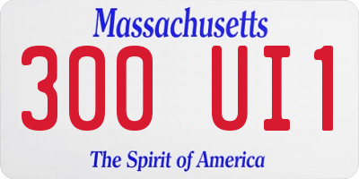 MA license plate 300UI1
