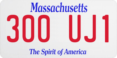 MA license plate 300UJ1