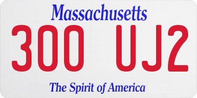 MA license plate 300UJ2