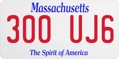 MA license plate 300UJ6