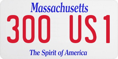 MA license plate 300US1