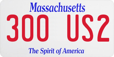 MA license plate 300US2