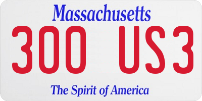MA license plate 300US3