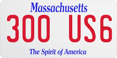 MA license plate 300US6