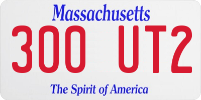 MA license plate 300UT2