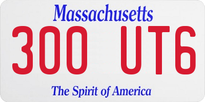 MA license plate 300UT6