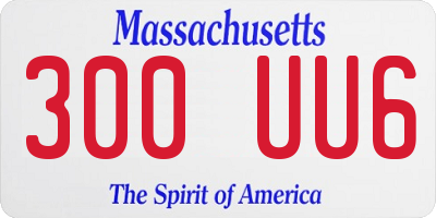 MA license plate 300UU6