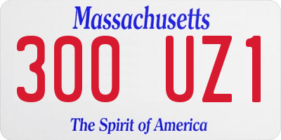 MA license plate 300UZ1