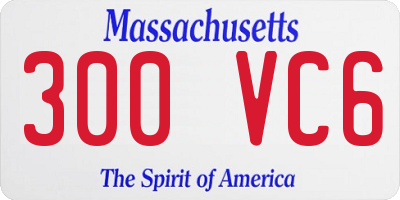 MA license plate 300VC6