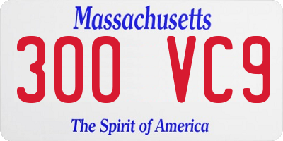 MA license plate 300VC9