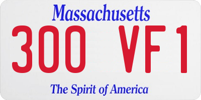 MA license plate 300VF1