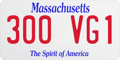 MA license plate 300VG1