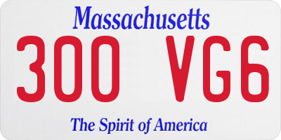 MA license plate 300VG6