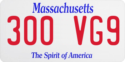 MA license plate 300VG9