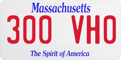 MA license plate 300VH0