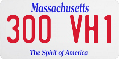 MA license plate 300VH1