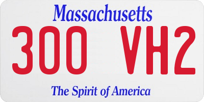 MA license plate 300VH2