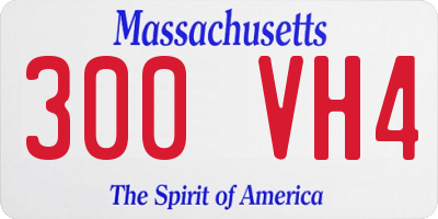 MA license plate 300VH4