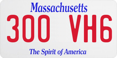 MA license plate 300VH6