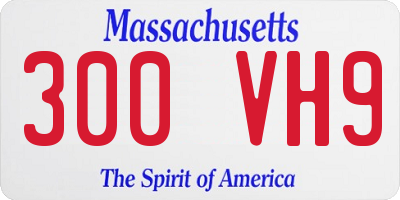 MA license plate 300VH9