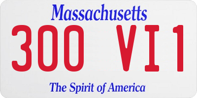 MA license plate 300VI1