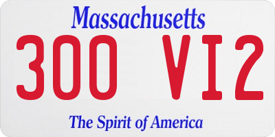 MA license plate 300VI2