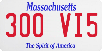 MA license plate 300VI5