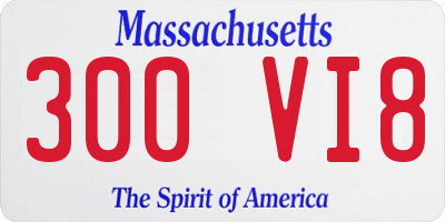 MA license plate 300VI8