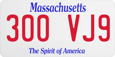 MA license plate 300VJ9