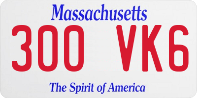 MA license plate 300VK6