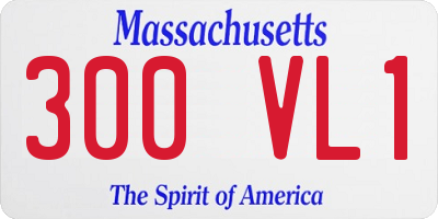 MA license plate 300VL1