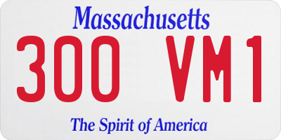 MA license plate 300VM1