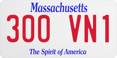 MA license plate 300VN1