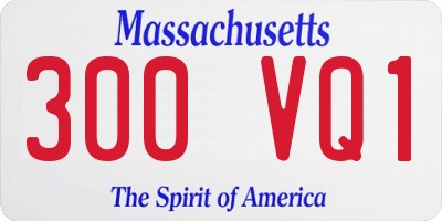 MA license plate 300VQ1