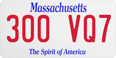 MA license plate 300VQ7