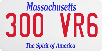 MA license plate 300VR6