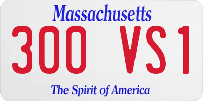 MA license plate 300VS1