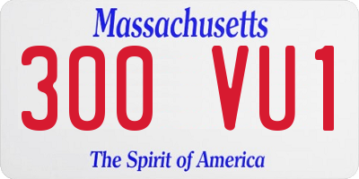 MA license plate 300VU1